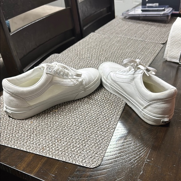 White Old Skool Vans - Picture 3 of 6